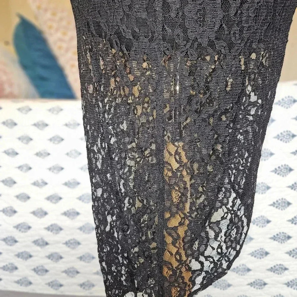 NWT Sau Lee Jerri Strapless Black Lace Midi Dress Sz 6 Revolve Cocktail Formal - Picture 11 of 16